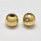 Rack Plating Brass Round Spacer Beads, Real 18K Gold Plated, 6mm, Hole: 1.5mm
