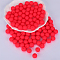 Round Silicone Focal Beads, Deep Pink, 15mm, Hole: 2mm