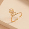 Brass Toe Rings for Women, Light Gold, Inner Diameter: 15mm