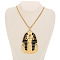 Alloy Pendant Necklaces for Women, Golden, Egyptian Pharaoh, 15.75~17.72 inch(40~45cm)