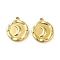 304 Stainless Steel Pendants, Flat Round Charm, Real 18K Gold Plated, Moon, 18x15x2.5mm, Hole: 1.5mm