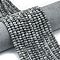 Natural Larvikite Beads Strands, Frosted, Rondelle, 6x4mm, Hole: 1mm, about 93~96pcs/strand, 14.57~14.76inch(37~37.5cm)