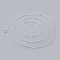Silver Color Plated Brass Necklaces, 1.5x2mm, 28 inch, Ring: 1.9x1.4x0.1mm