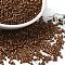 Baking Paint Glass Seed Beads, Cylinder, Saddle Brown, 2x1.5mm, Hole: 1mm, about 5599pcs/50g