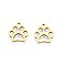304 Stainless Steel Charms, Dog Paw Prints, Golden, 12.9x11.8x1mm, Hole: 1.3mm