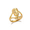 Brass Adjustable Finger Rings, Egyptian Queen, Golden, Inner Diameter: Adjustable