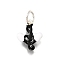 Alloy Enamel Pendants, with Jump Ring, Silver, Musical Note, 16.5x13.5x2.5mm, Hole: 5.5mm