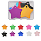 Aluminium Pendants, Pet Tag, Stamping Blank Tag, Star, Mixed Color, 35x36x1mm, Hole: 4mm, 10 colors, 1pc/color, 10pcs/box