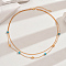 Fashionable Brass & Natural Carnelian(Dyed & Heated) Double Layer Necklaces for Women, Real 18K Gold Plated, Perfect for Work, 18.11 inch(46cm)