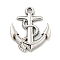 Non-Tarnish 304 Stainless Steel Pendants, Anchor Charm, Stainless Steel Color, 21.5x18x2mm, Hole: 1.8mm