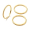 3Pcs Ion Plating(IP) 304 Stainless Steel Plain Band Rings Set, Stackbale Rings, Golden, Inner Diameter: 18.8mm