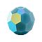 Preciosa® Crystal Beads, Czech Crystal, 451 19 602 Round, 63030 200 Turquoise AB, 4mm, Hole: 1mm