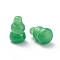 Handmade Lampwork Pendants, Calabash, Green, 17x10.5x10.5mm, Hole: 1.8mm