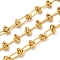 10M Ion Plating(IP) 304 Stainless Steel Oval & Knot Link Chains, Unwelded, with Spool, Real 18K Gold Plated, 6.5~11.5x6~10.5x1.2~6.5mm