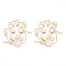 Brass Pendants, Nickel Free, Face, Real 18K Gold Plated, 32.5x31x1mm, Hole: 1.2mm