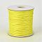 Eco-Friendly Korean Waxed Polyester Cord, Yellow, 1mm, about 169.51~174.98 Yards(155~160m)/Roll
