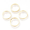 Brass Linking Rings, Nickel Free, Real 18K Gold Plated, Ring, Golden, 15x2mm