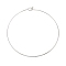 Rack Plating Brass Choker Necklaces, Lead Free & Cadmium Free, Long-Lasting Plated, Platinum, Inner Diameter: 5.71 inch(14.5cm)
