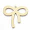 Aluminium Big Pendants, Laser Cut Big Pendants, Bowknot, Golden, 44.5x50x1mm, Hole: 3mm