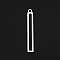 Non-Tarnish 201 Stainless Steel Pendants, Laser Cut, Hollow, Rectangle/Bar, Stainless Steel Color, 32x4x1mm, Hole: 1.6mm