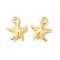 Rack Plating Alloy Pendants, Cadmium Free & Lead Free & Nickle Free, Starfish Charm, Matte Gold Color, 15.5x13x3mm, Hole: 1.8mm