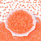 Transparent Inside Colours Glass Seed Beads, Cube, Coral, 3.8~4x3.6~4x3.6~4mm, Hole: 1.4~1.5mm, about 4090pcs/pound