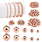300Pcs 5 Sizes Brass Beads, Long-Lasting Plated, Round, Rose Gold, 60pcs/style
