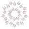 arricraft 50 Pcs 304 Stainless Steel Clover Charms Pendants, Small lucky Shamrock Metal Charms Four-Leaf Charms Pendants DIY Jewelry Ornaments for Necklace Bracelet Ankle Earrings