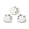 Non-Tarnish 304 Stainless Steel Pendants, Heart with Footprint, Stainless Steel Color, 18x20x1.3mm, Jump Ring: 5x1mm, Inner Diameter: 3.5mm.