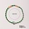 Elegant and Versatile Rectangle Brass Glass Bracelets for European and American Fashion, Green, 7-7/8 inch(20cm)