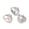 Non-Tarnish 304 Stainless Steel Pendants, Heart Charm, Stainless Steel Color, 24x21.5x10mm, Hole: 3mm