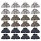 24Pcs 3 Colors Alloy Pendants, Moth with Moon Phase Charm, Mixed Color, 16x24.5x2mm, Hole: 1.8mm, 8pcs/color