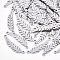Tarnish Resistant 201 Stainless Steel Links connectors, Laser Cut Links, Leaf, Stainless Steel Color, 26x7x1mm, Hole: 1.6mm
