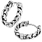 Beebeecraft 2Pcs 316 Surgical Stainless Steel Hoop Earrings with Velvet Pouch Chunky Small 17mm Hollow Vintage Antique Silver Lightweight Skull Hoops Rings Earring for Women Men Earring Enthusiast
