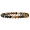 Synthetic Tiger Eye Round Beaded Stretch Bracelet