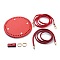 (Defective Closeout Sale: Metal Parts are Oxidized), DIY PU Leather Knitting Crochet Bags, with Bottom, Drawstring and Shoulder Strap, for DIY Craft Shoulder Bags , Red, 125.5x0.7x0.3cm