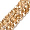 Electroplate Glass Beads Strands, Oval, Faceted, Peru, 6.5x4.5x3mm, Hole: 0.8mm, about 79~80pcs/strand, 19.29''~20.67''(49~52.5cm)