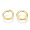 Aluminium Open Jump Rings, Golden, 10x1.5mm, Inner Diameter: 7mmr, about 7690pcs/1000g