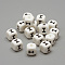 Food Grade Eco-Friendly Silicone Beads, Letter Style, Cube, White, 12x12x12mm, Hole: 2mm