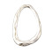 Tibetan Style Alloy Linking Rings, Teardrop, Lead Free & Cadmium Free, Antique Silver, 40x26.5x2.5mm, about 245pcs/1000g