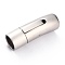 Non-Tarnish 316 Surgical Stainless Steel Bayonet Clasps, Column, Stainless Steel Color, 31x11x10mm, Inner Diameter: 8mm