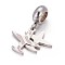 304 Stainless Steel European Dangle Charms, with Enamel, Large Hole Pendants, Airplane, Stainless Steel Color, Pink, 22mm, Hole: 4.5mm, Pendant: 12x17x1.3mm