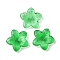 Glass Beads, Star, Lime Green, 20.5x21.5x5.5mm, Hole: 1.6mm