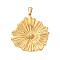 304 Stainless Steel Pendants, Flower Charm, Real 18K Gold Plated, 38x35x5mm, Hole: 3x7mm