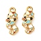 304 Stainless Steel Enamel Pendants, Ion Plating(IP), Golden, Sea Horse, 15.5x7x3.5mm, Hole: 1.6mm