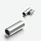 Tarnish Resistant 304 Stainless Steel Magnetic Clasps with Glue-in Ends, Column, Stainless Steel Color, 16x6mm, Hole: 4mm