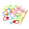 Tool Sets, Locking Stitch Marker, Knitting Needle Caps, Knitting Needles, Mixed Color, 23pcs/set