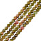 2 Strands Natural Unakite Beads Strands, Faceted, Round,  2~2.5mm, Hole: 0.5mm, about 155pcs/strand, 14.9 inch(38cm)