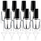 Transparent Glass Nail Polish Empty Bottle, with Brush, Plastic Funnel Hopper, Clear, 17pcs/box