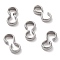 Non-Tarnish 304 Stainless Steel Quick Link Connectors, Number 3 Shape, Stainless Steel Color, 12x6x2mm, Inner Diameter: 10x4mm